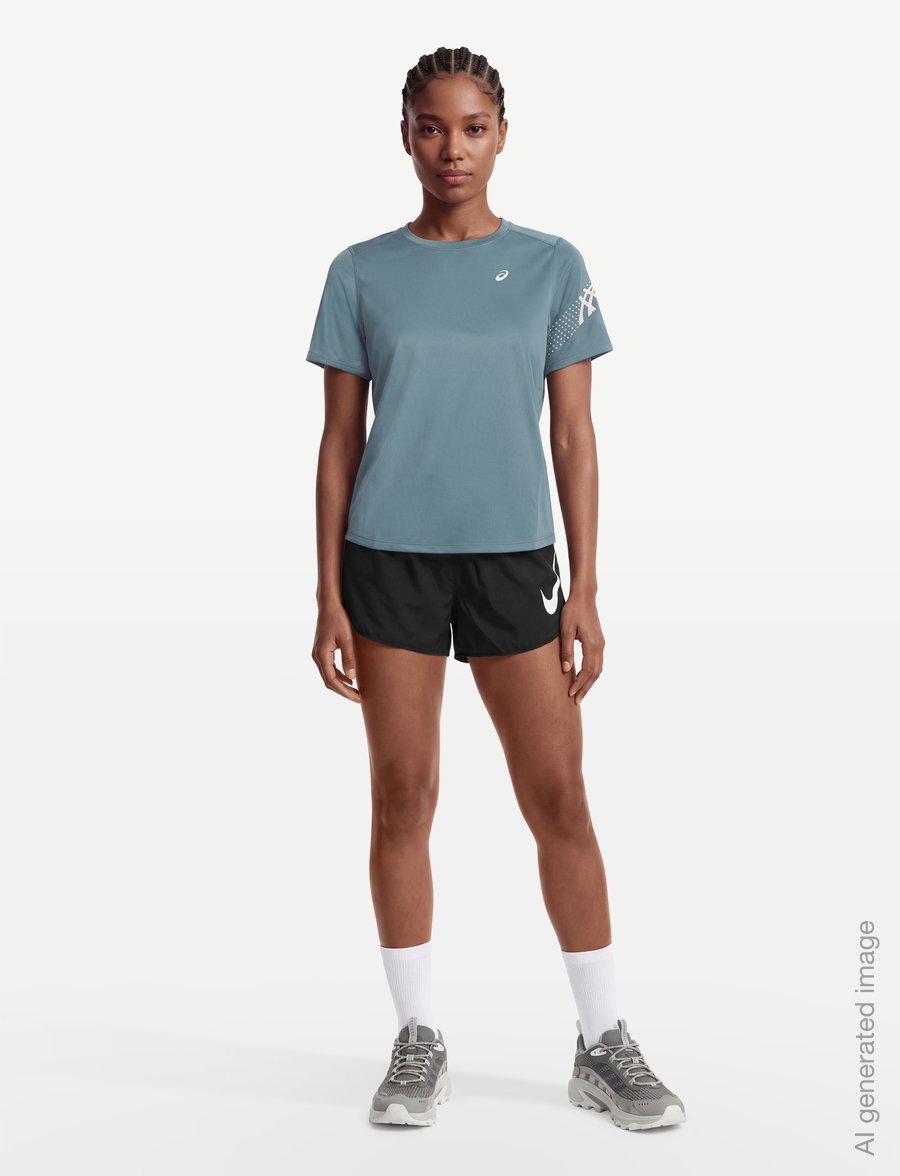 Asics - ICON SS TOP - t-shirts - foggy teal - 0