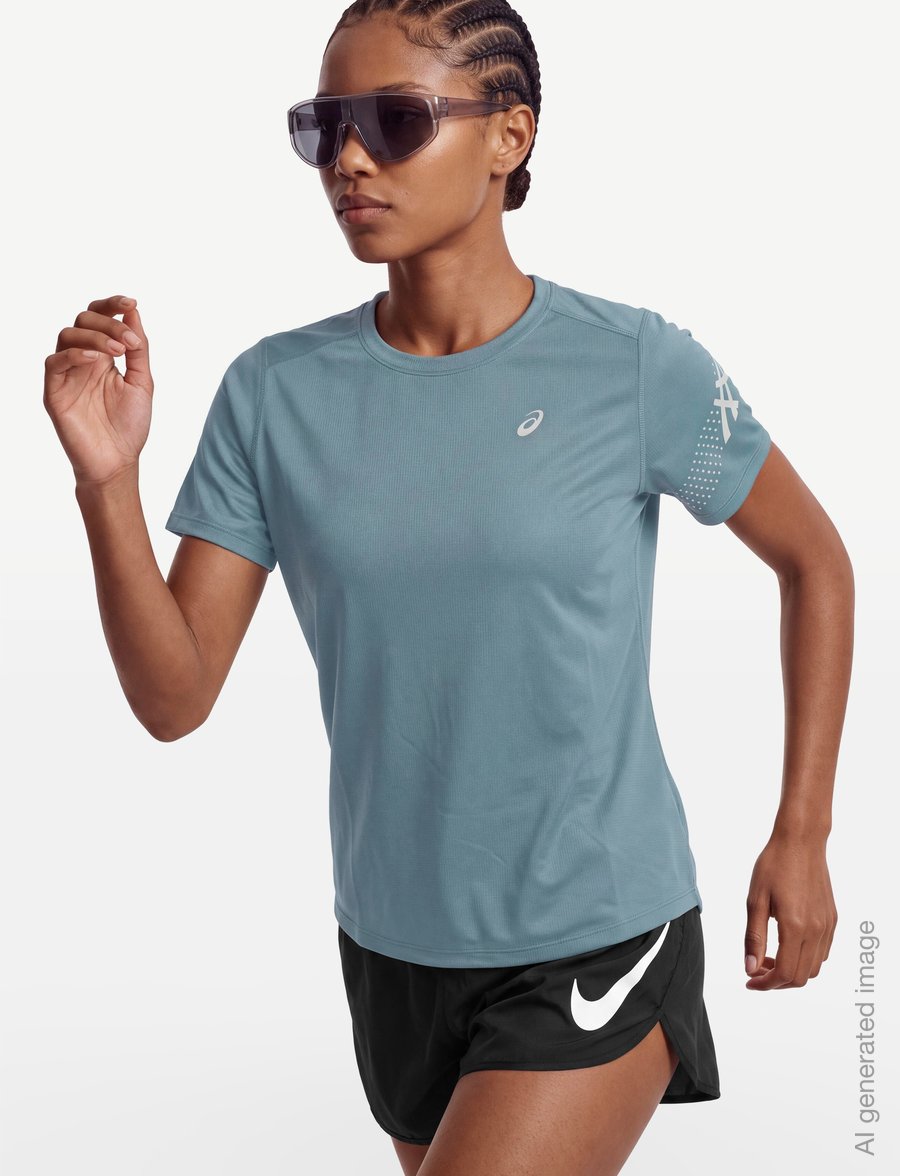 Asics - ICON SS TOP - t-shirts - foggy teal - 3