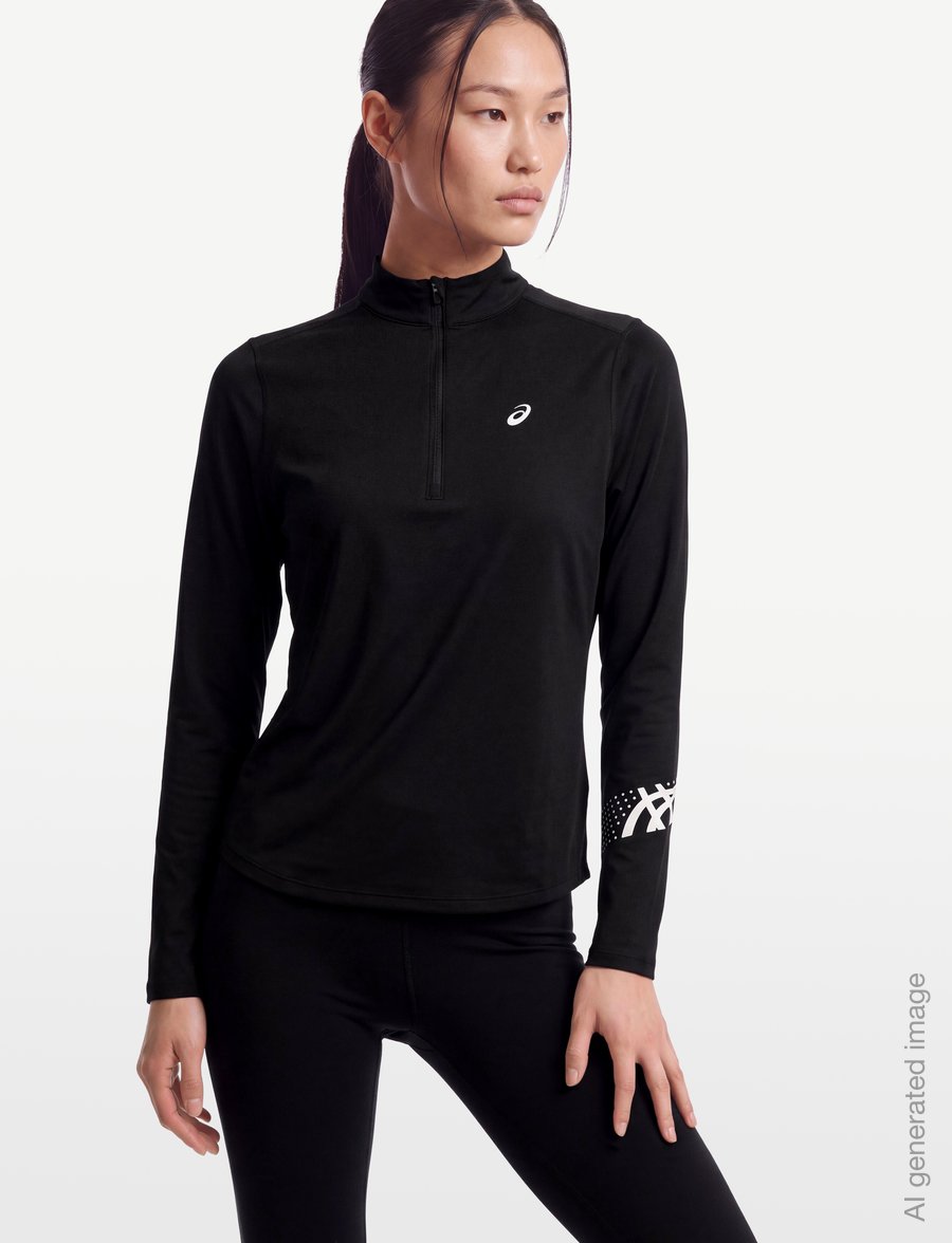 Asics - ICON 1/2 ZIP LS TOP - funktionsunterwäsche - oberteile - performance black - 3
