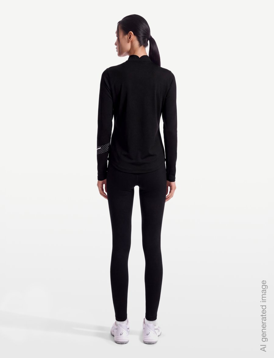 Asics - ICON 1/2 ZIP LS TOP - funktionsunterwäsche - oberteile - performance black - 4