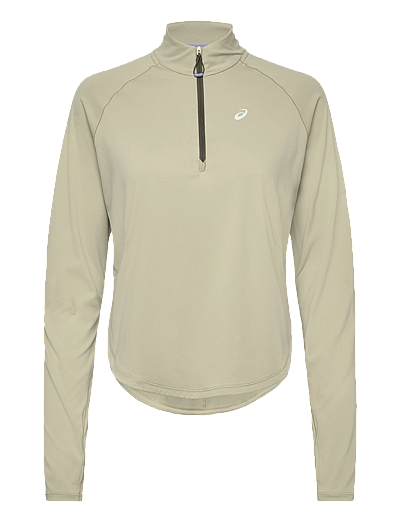 Asics NAGINO RUN 1/4 ZIP LS TOP - Kleidung - KHAKI / khaki/green