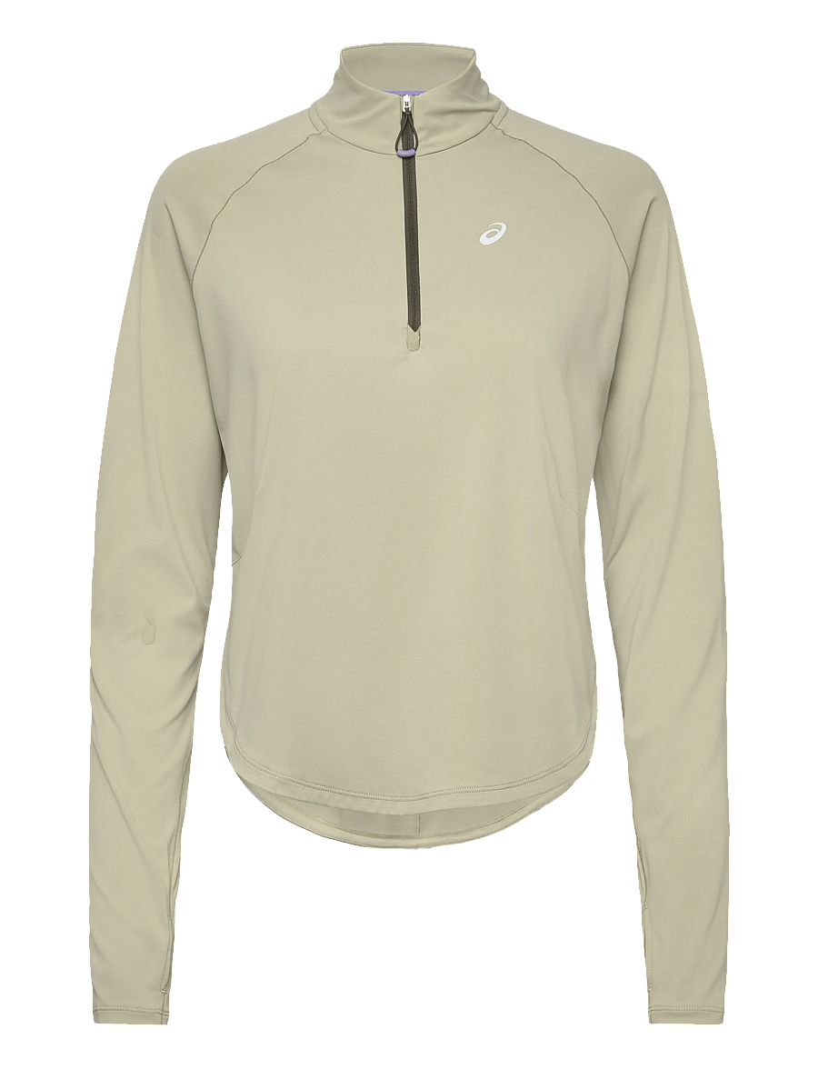 Asics - NAGINO RUN 1/4 ZIP LS TOP - alussärgid - khaki - 0
