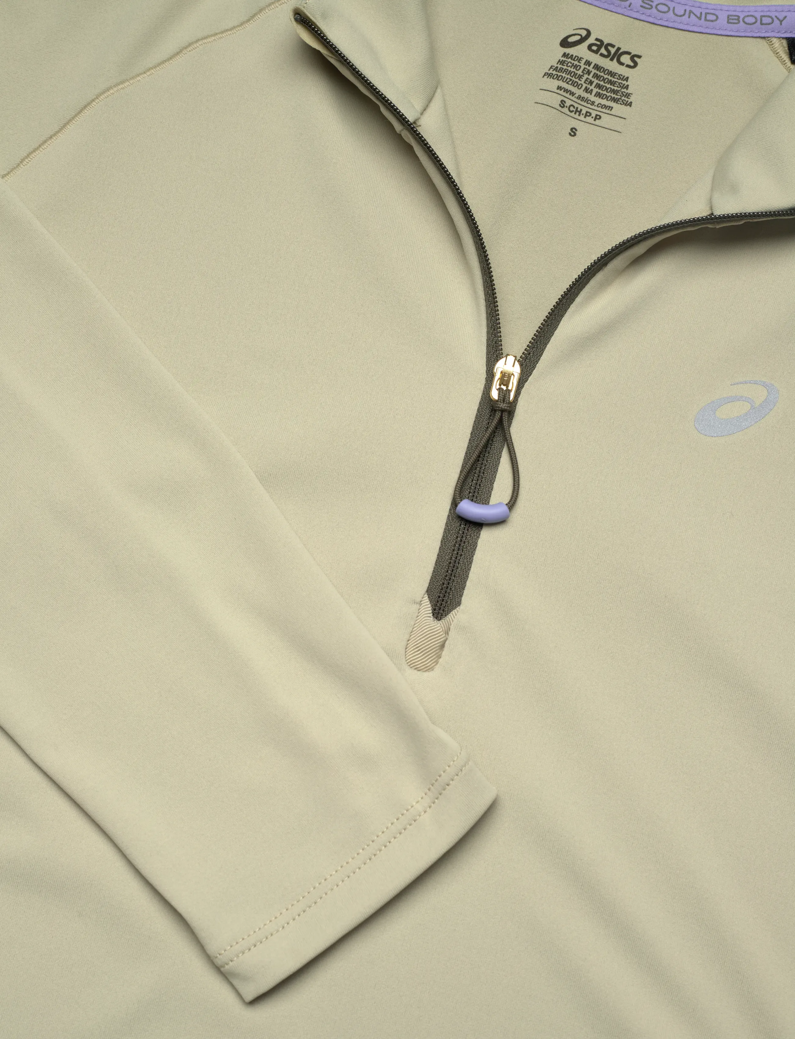 Asics - NAGINO RUN 1/4 ZIP LS TOP - alussärgid - khaki - 2