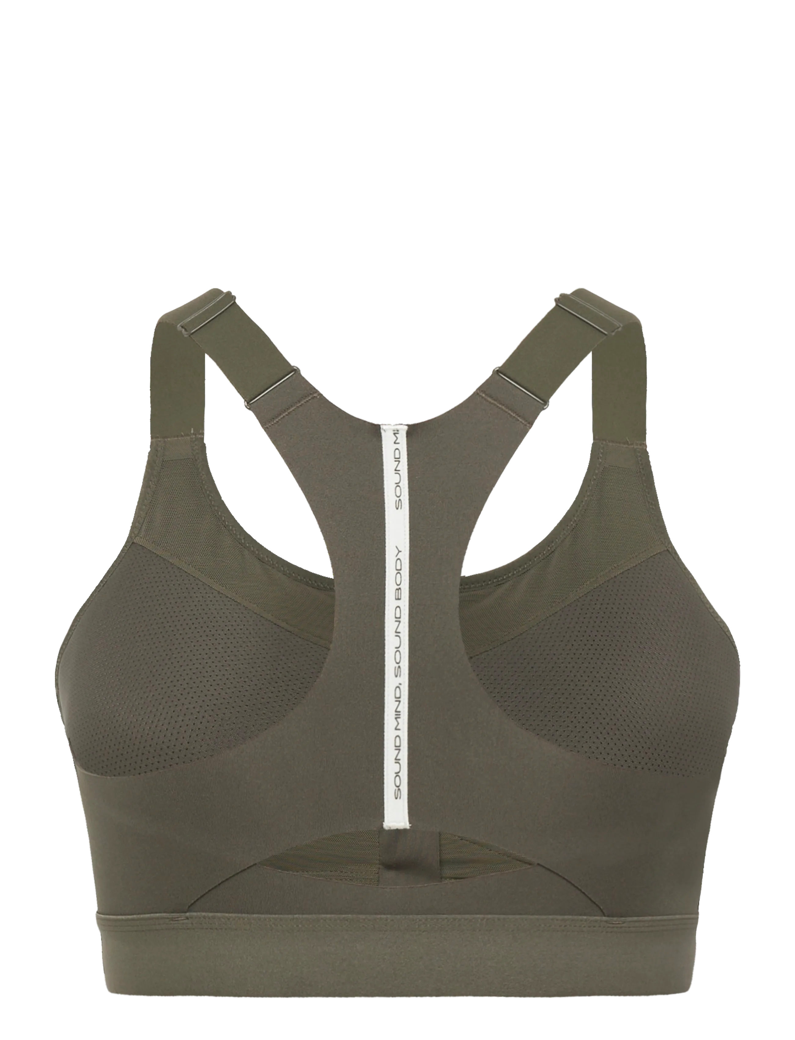 Asics - ROAD COMBINATION ZIP BRA - clothes - dark olive - 1