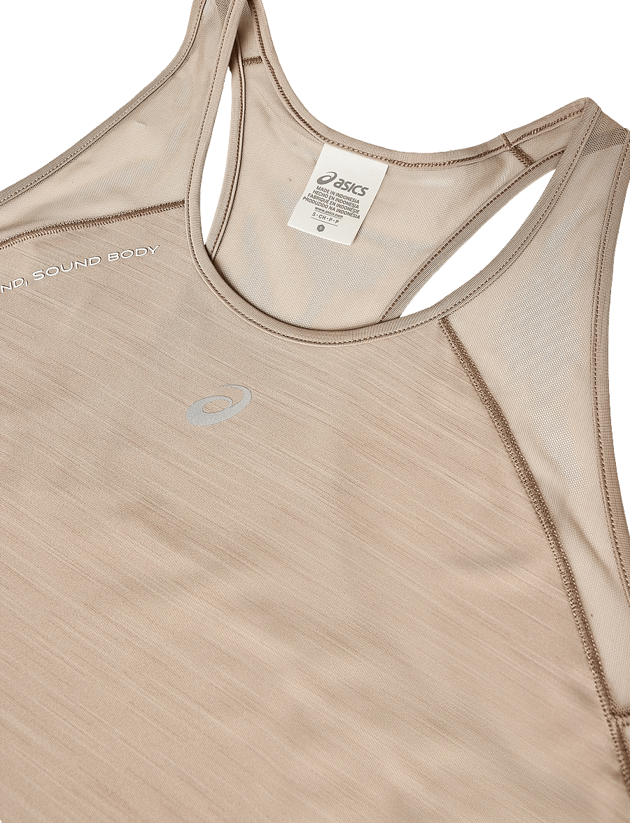 Asics - ROAD TANK - tank tops - greige - 2