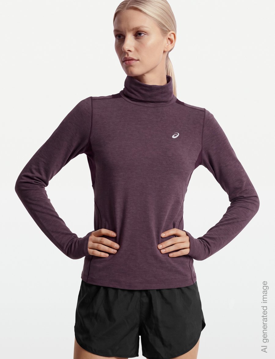 Asics - NAGINO RUN WINTER LS TOP - långärmade tröjor - dark aubergine - 3