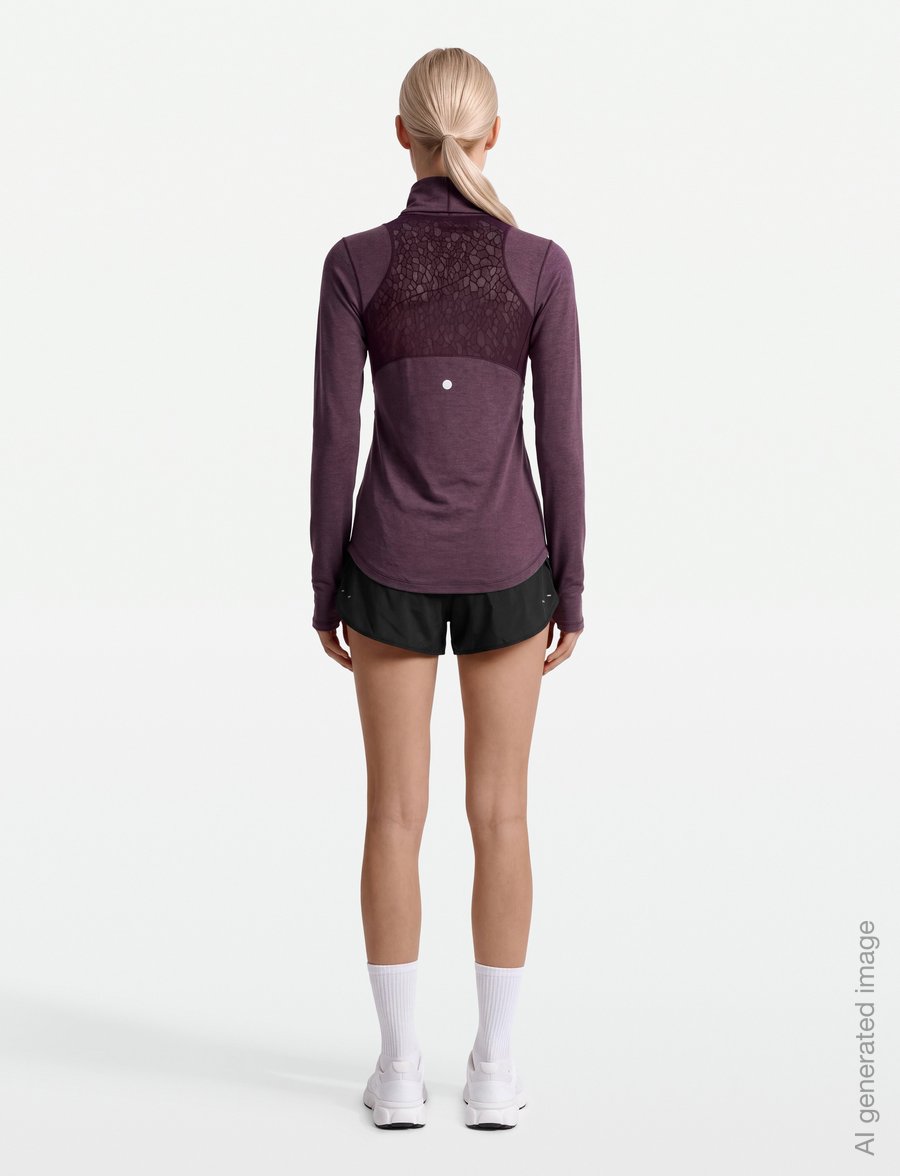 Asics - NAGINO RUN WINTER LS TOP - långärmade tröjor - dark aubergine - 4