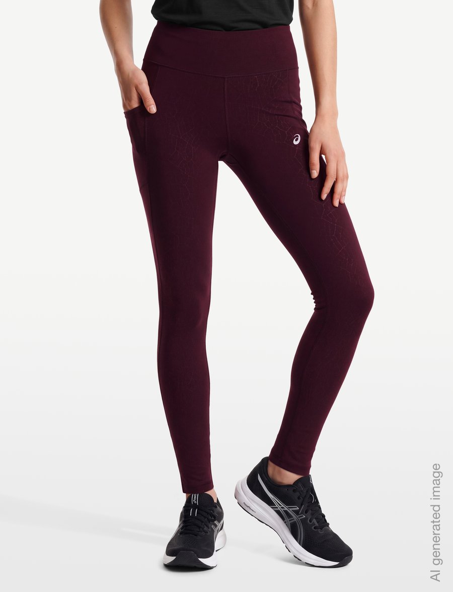 Asics - NAGINO RUN TIGHT - jooksuretuusid - dark aubergine - 3