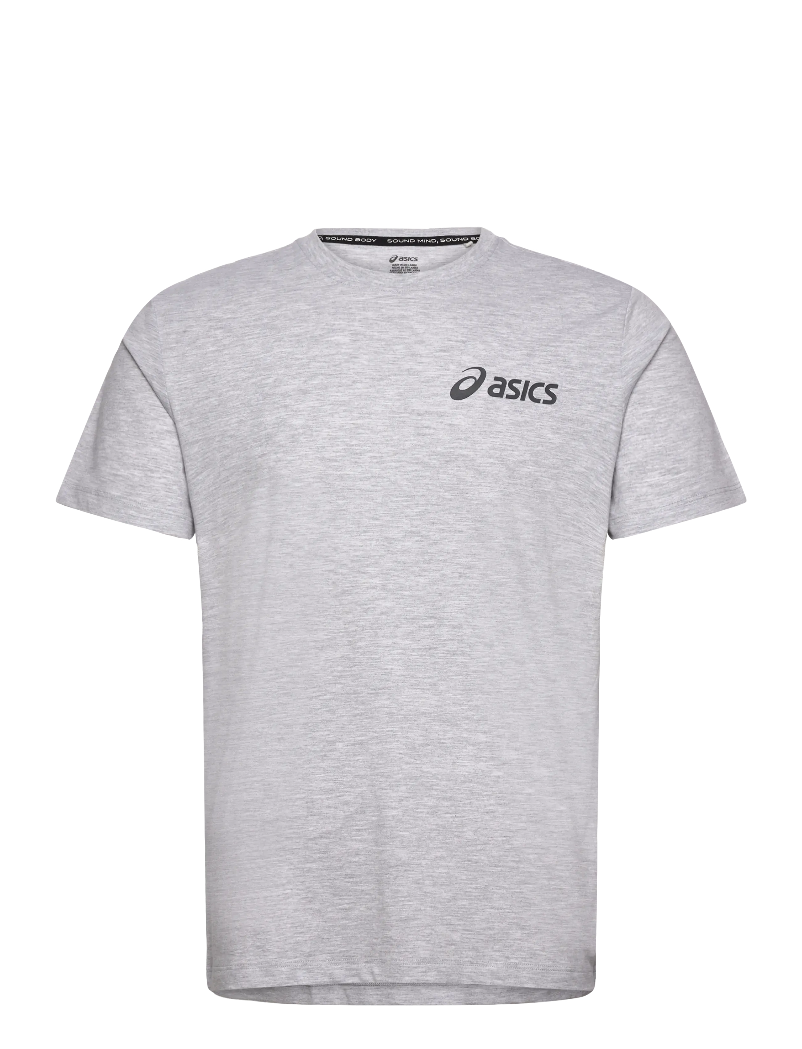 Asics ASICS CHEST LOGO SS TEE - ASICS - LIGHT GREY HEATHER/GRAPHITE GREY / grey