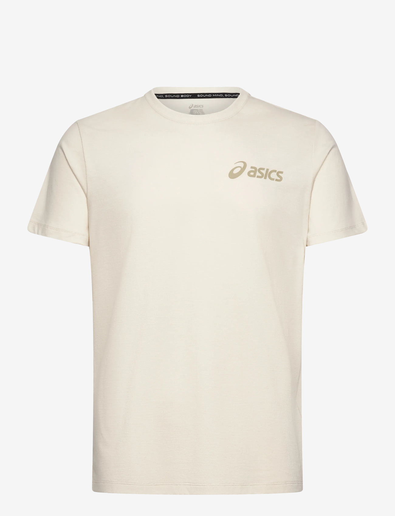 Asics - ASICS CHEST LOGO SS TEE - t-shirts - birch/khaki - 0