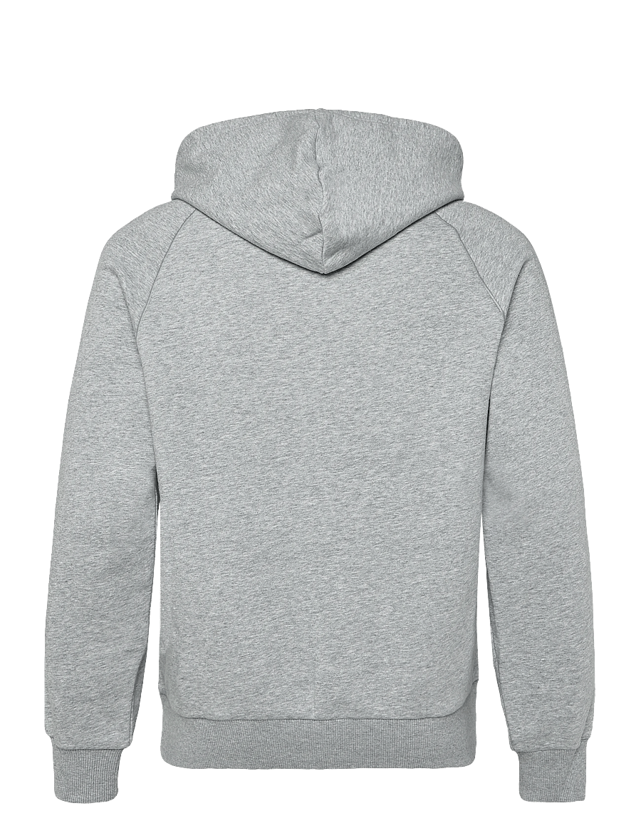 Asics - ASICS LOGO FLEECE FULL ZIP HOODIE - huvtröjor - grey heather - 1