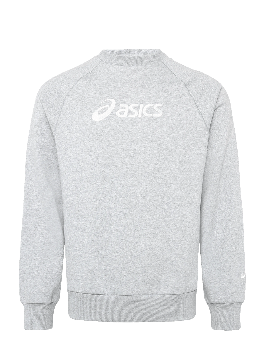 Asics - ASICS LOGO FLEECE CREW-NECK TOP - sweatshirts - grey heather - 0