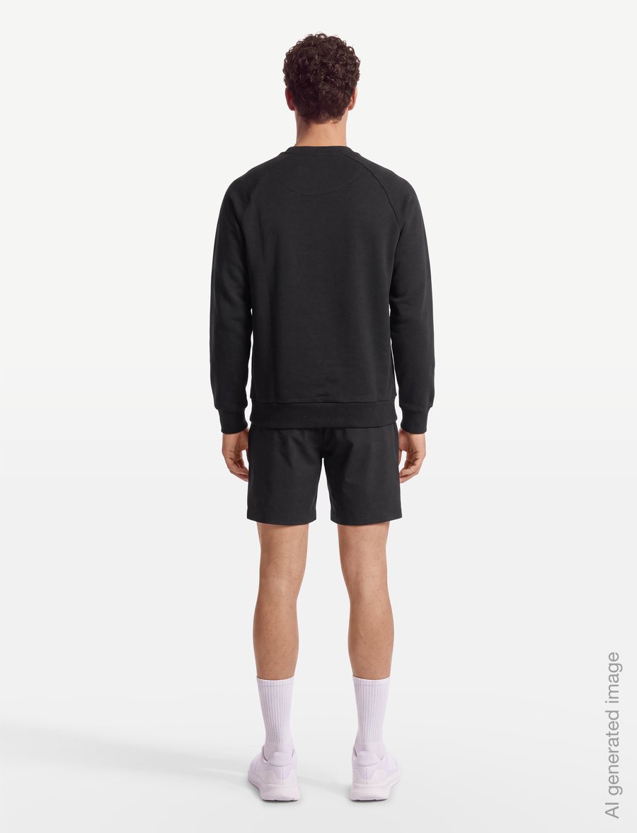 Asics - ASICS LOGO FLEECE CREW-NECK TOP - džemperiai - performance black - 4