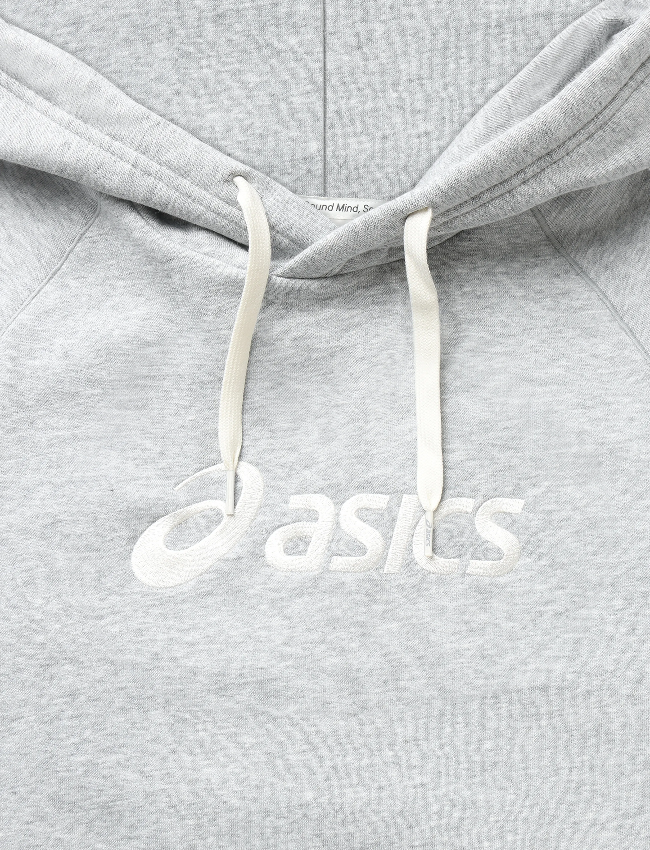 Asics - ASICS LOGO FLEECE PULLOVER HOODIE - kapuutsiga dressipluusid - grey heather - 2