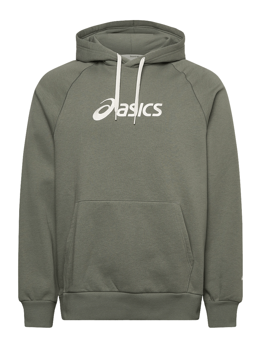 Asics - ASICS LOGO FLEECE PULLOVER HOODIE - džemperiai su gobtuvu - lichen green - 0