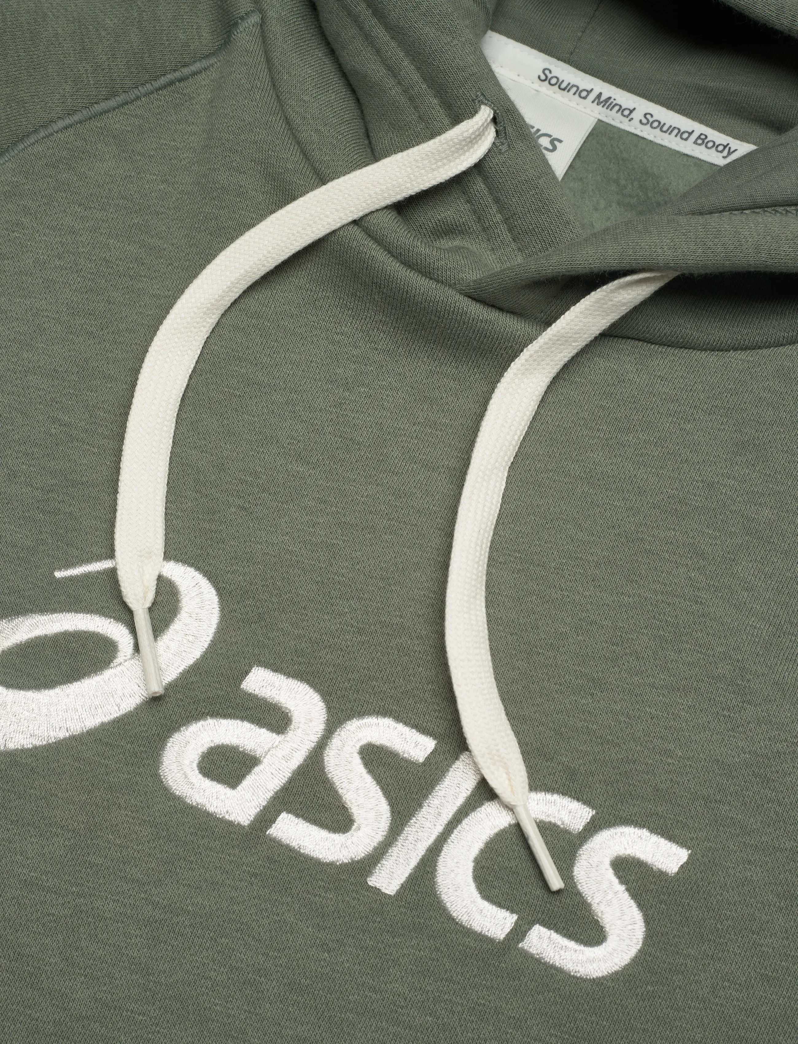 Asics - ASICS LOGO FLEECE PULLOVER HOODIE - hættetrøjer - lichen green - 2