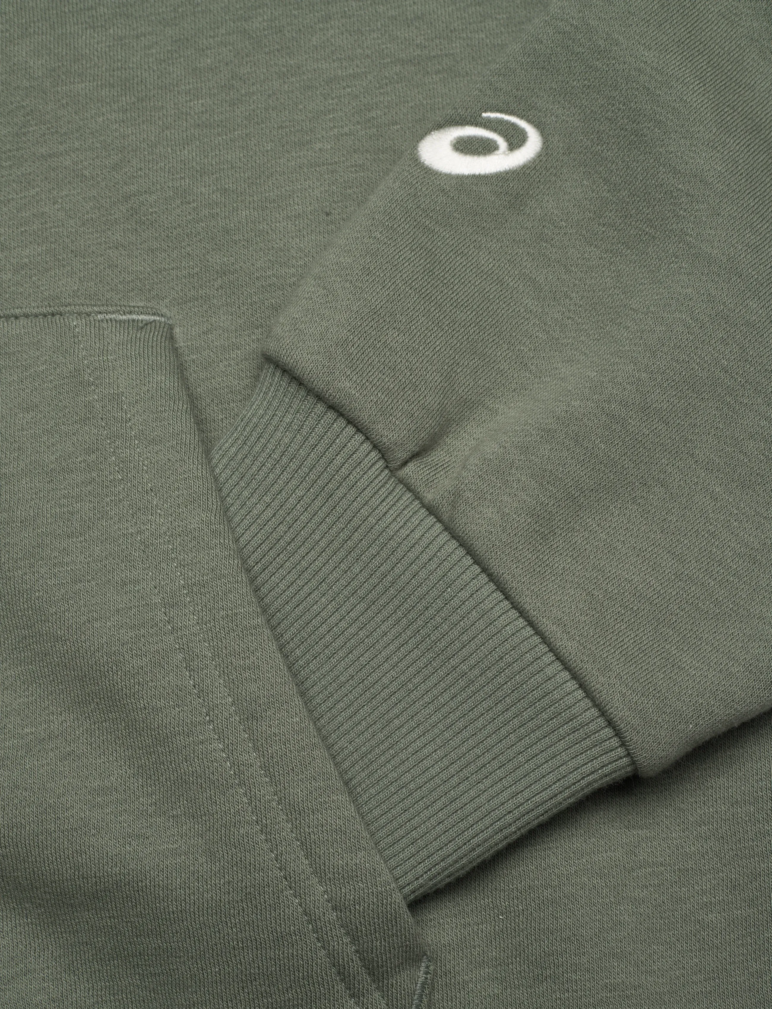 Asics - ASICS LOGO FLEECE PULLOVER HOODIE - hættetrøjer - lichen green - 3
