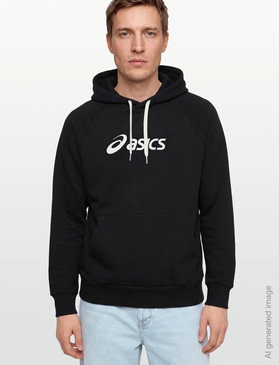 Asics - ASICS LOGO FLEECE PULLOVER HOODIE - kapuzenpullover - performance black - 3