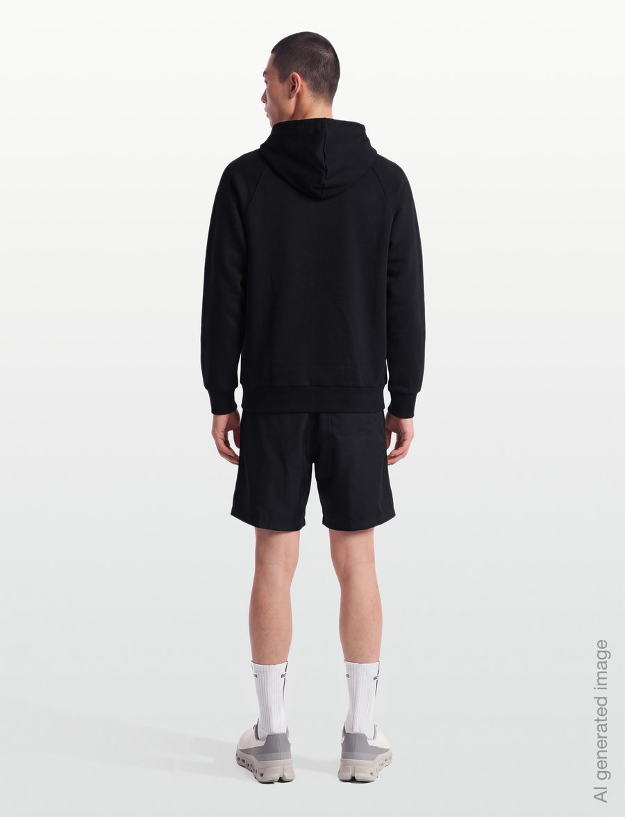 Asics - ASICS LOGO FLEECE PULLOVER HOODIE - hoodies - performance black - 4