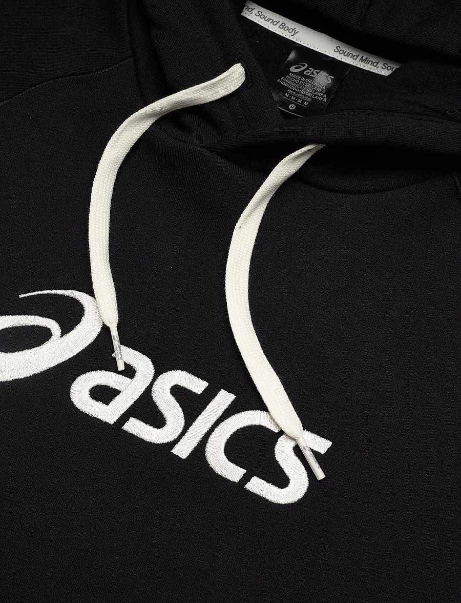 Asics - ASICS LOGO FLEECE PULLOVER HOODIE - kapuzenpullover - performance black - 5