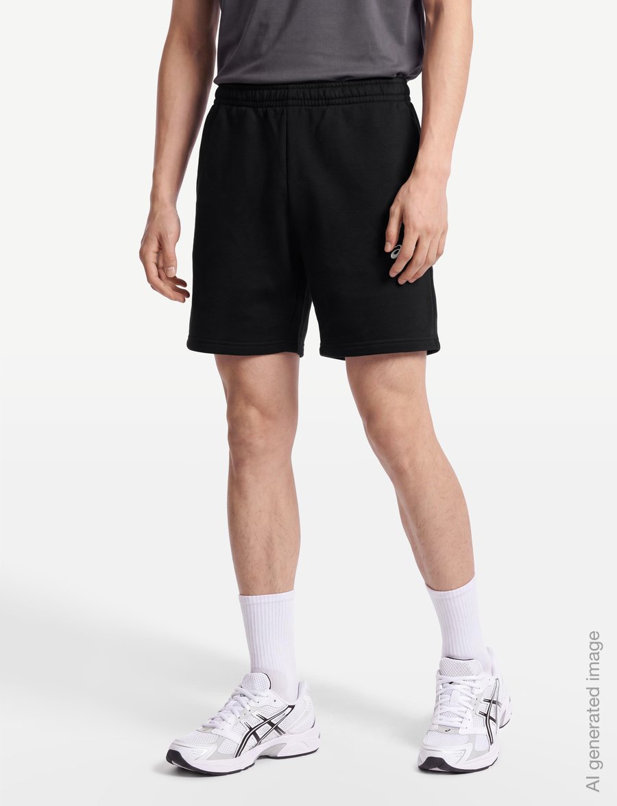 Asics - ASICS LOGO FLEECE 7IN SHORT - hosen - performance black - 3
