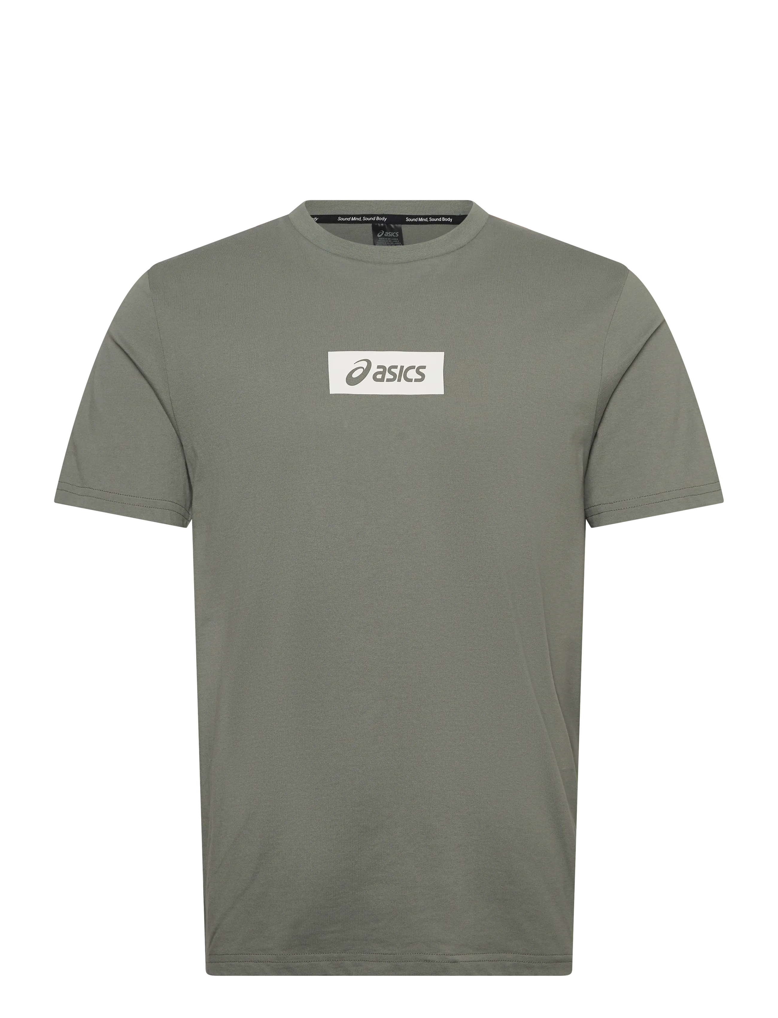 Asics Asics Chest Logo Tee, S, Khaki green, Sport Overdele > Sport T-shirts, Herre