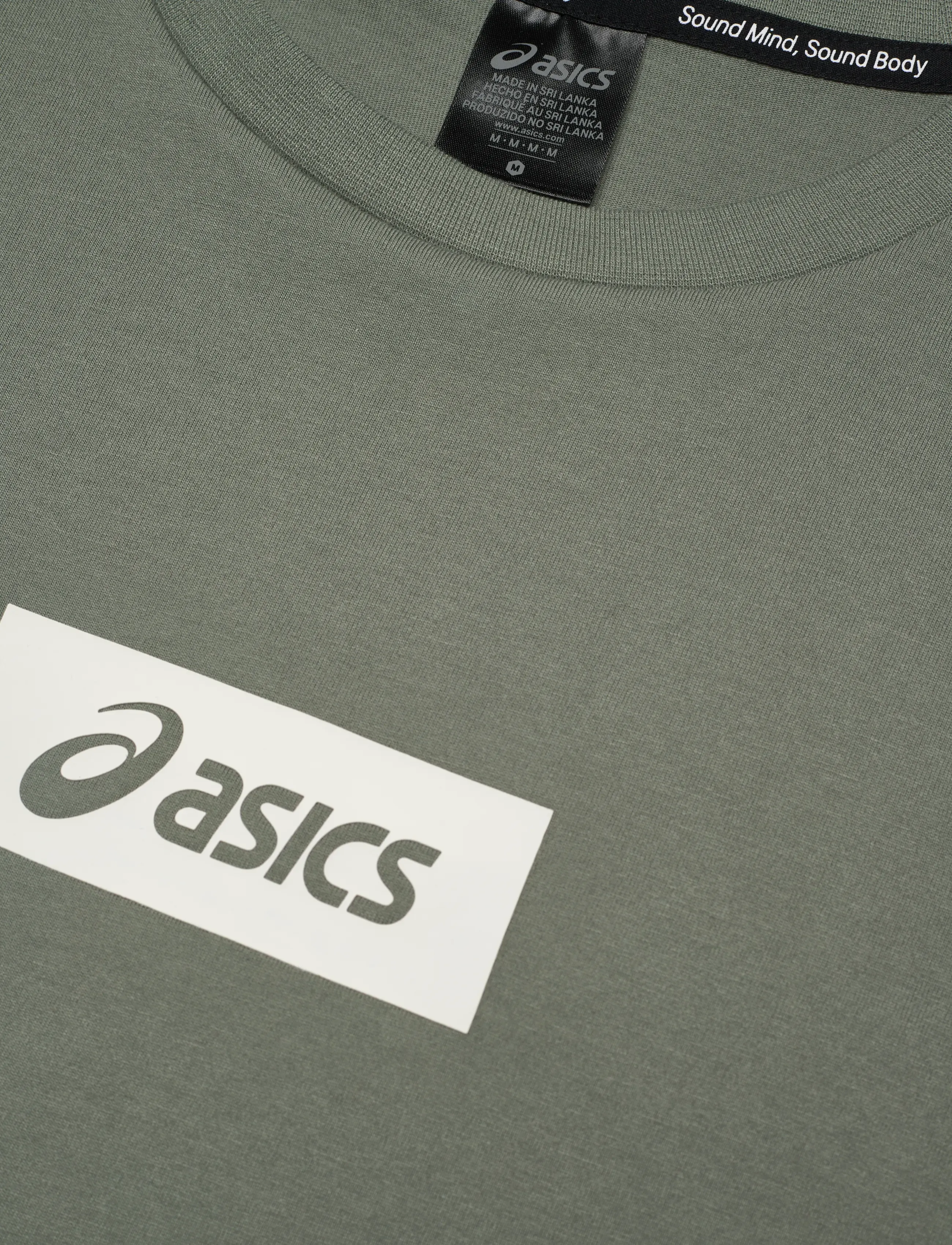 Asics - ASICS CHEST LOGO TEE - t-shirts - lichen green - 2
