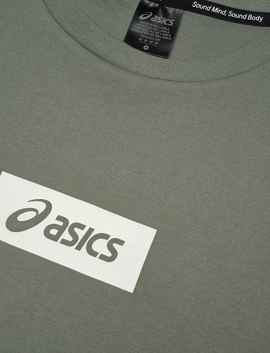Asics - ASICS CHEST LOGO TEE - t-särgid - lichen green - 2