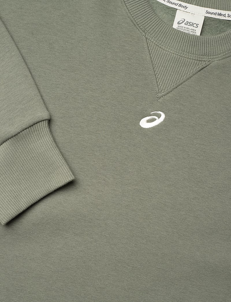 Asics - FLEECE RELAXED CREW-NECK TOP - sweatshirts - lichen green - 2