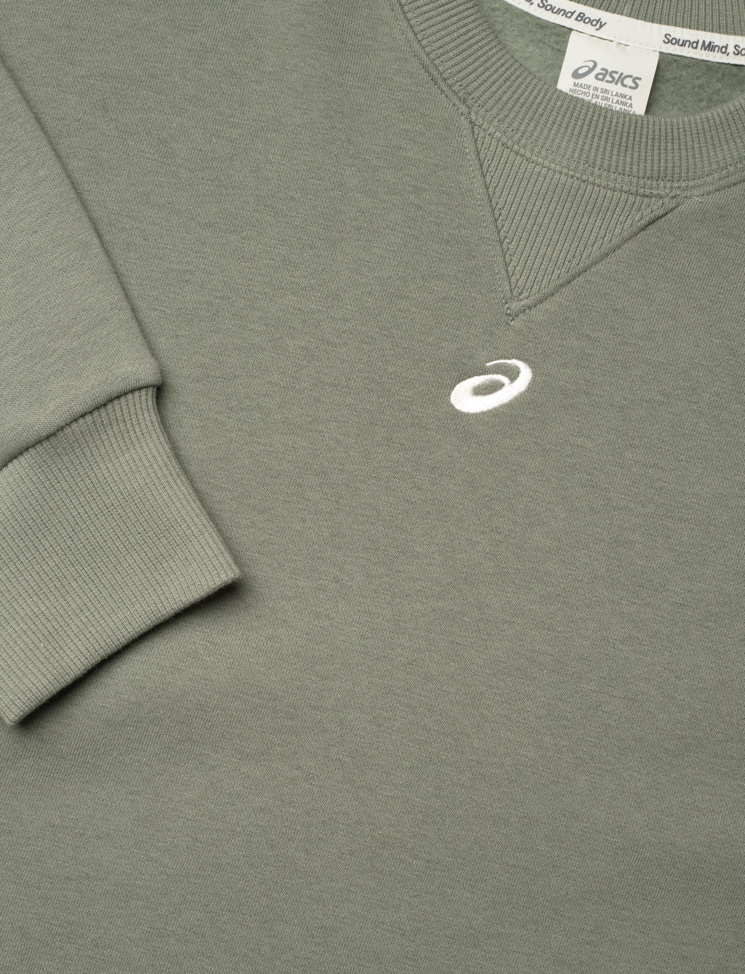 Asics - FLEECE RELAXED CREW-NECK TOP - swetry - lichen green - 2