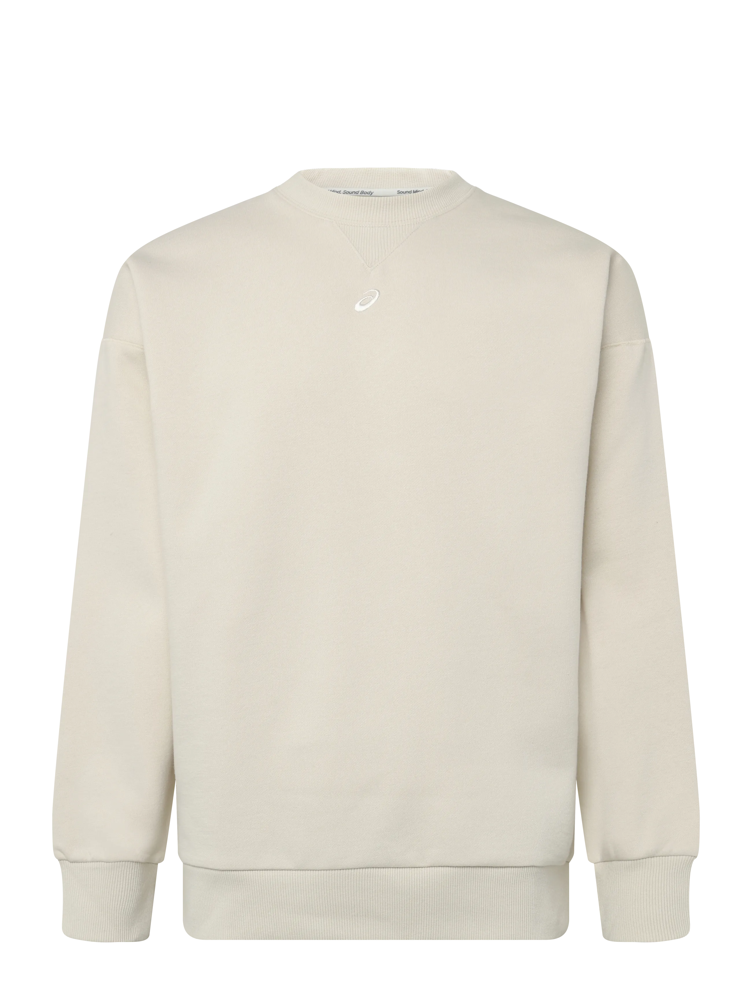 Asics Fleece Relaxed Crew-Neck Top, S, Sport Sweatshirts & Hoodies, Creme - Sweatshirts, Männerswear