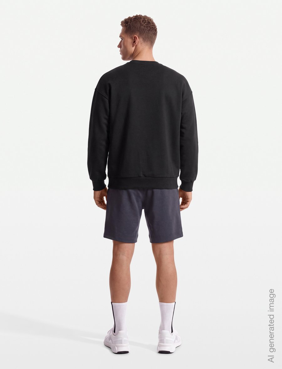 Asics - FLEECE RELAXED CREW-NECK TOP - sweatshirts - performance black - 4