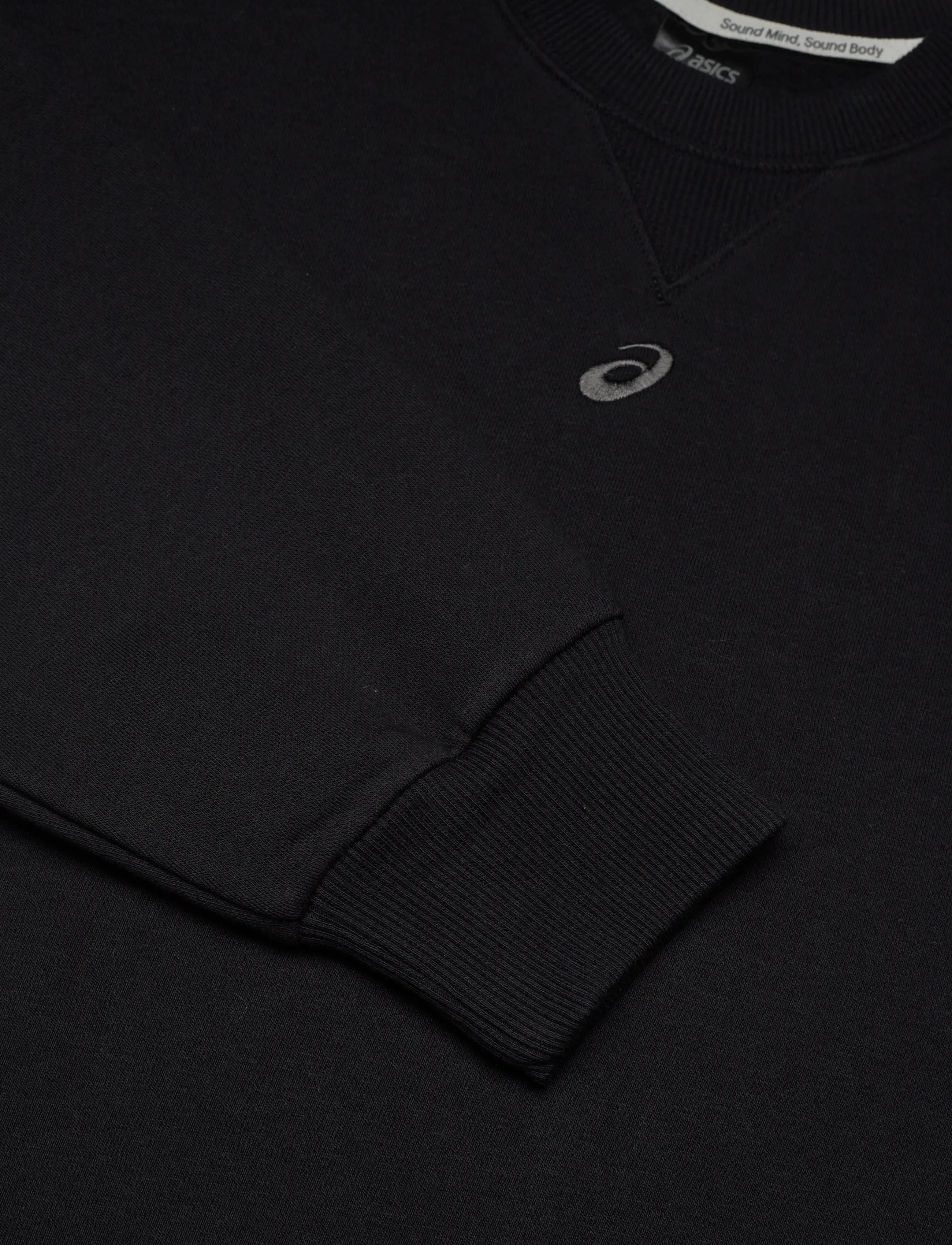 Asics - FLEECE RELAXED CREW-NECK TOP - sweatshirts - performance black - 2