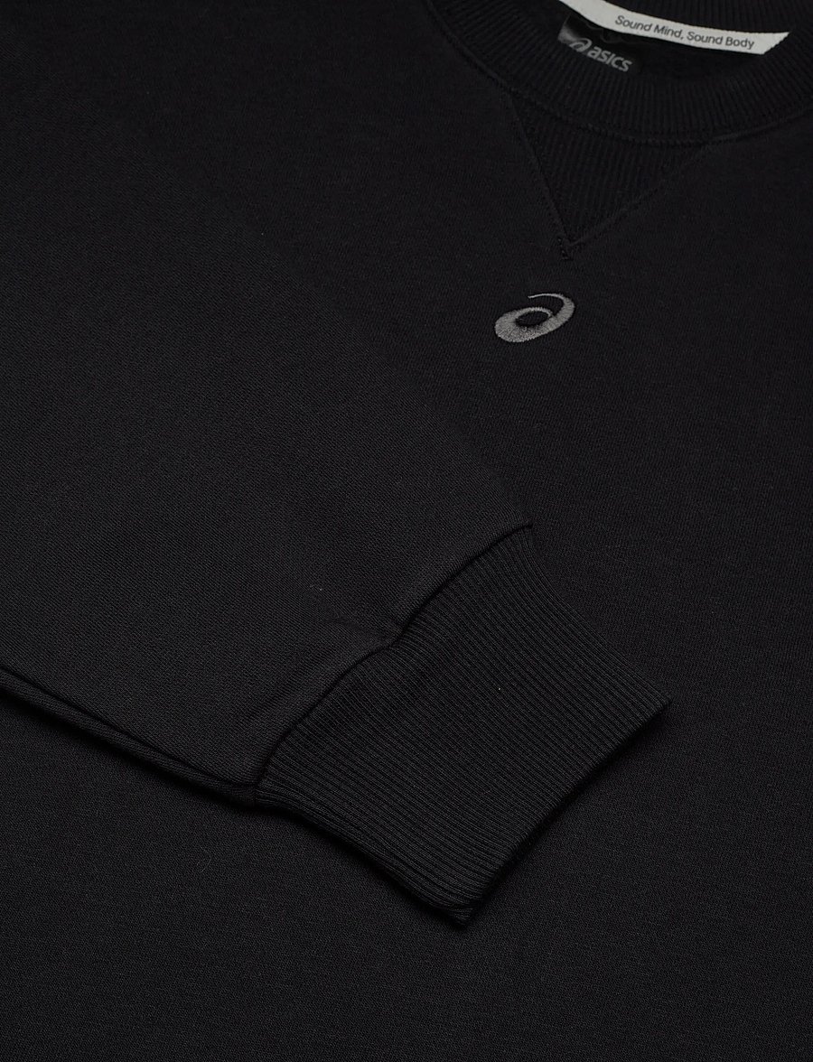 Asics - FLEECE RELAXED CREW-NECK TOP - sweatshirts - performance black - 2