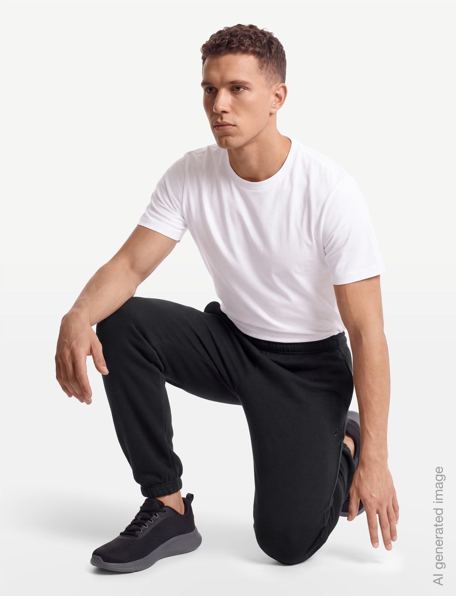Asics - FLEECE RELAXED PANT - pantalons - performance black - 3