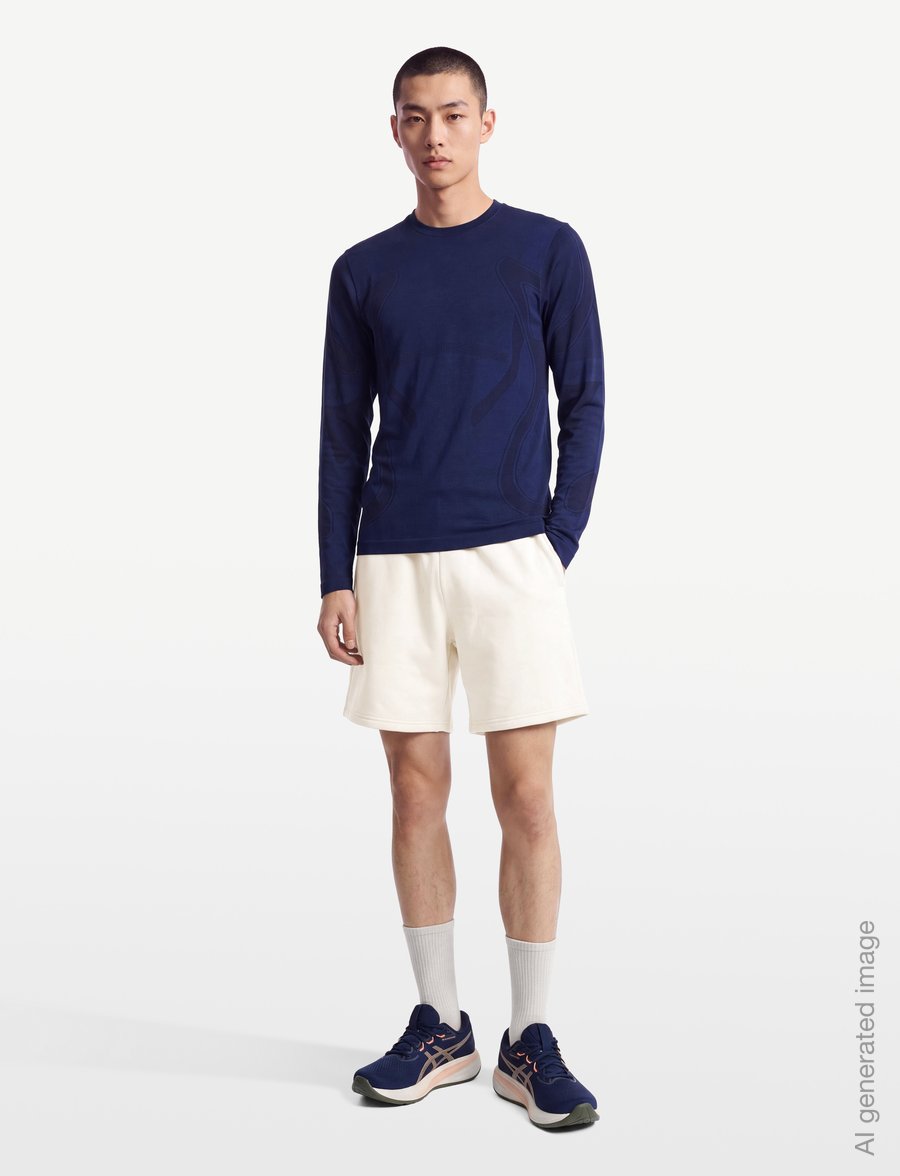 Asics - FLEECE RELAXED 7IN SHORT - bottoms - oatmeal - 0