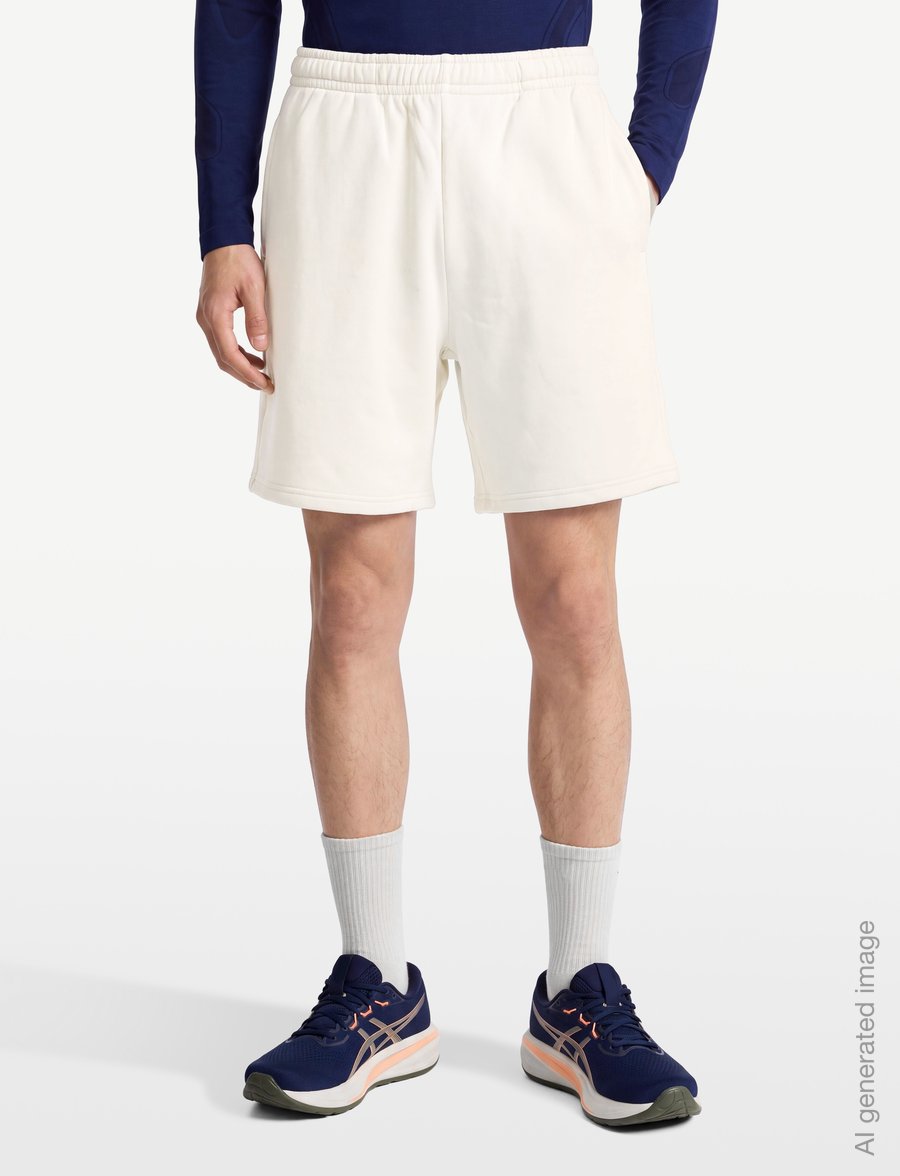 Asics - FLEECE RELAXED 7IN SHORT - bottoms - oatmeal - 3