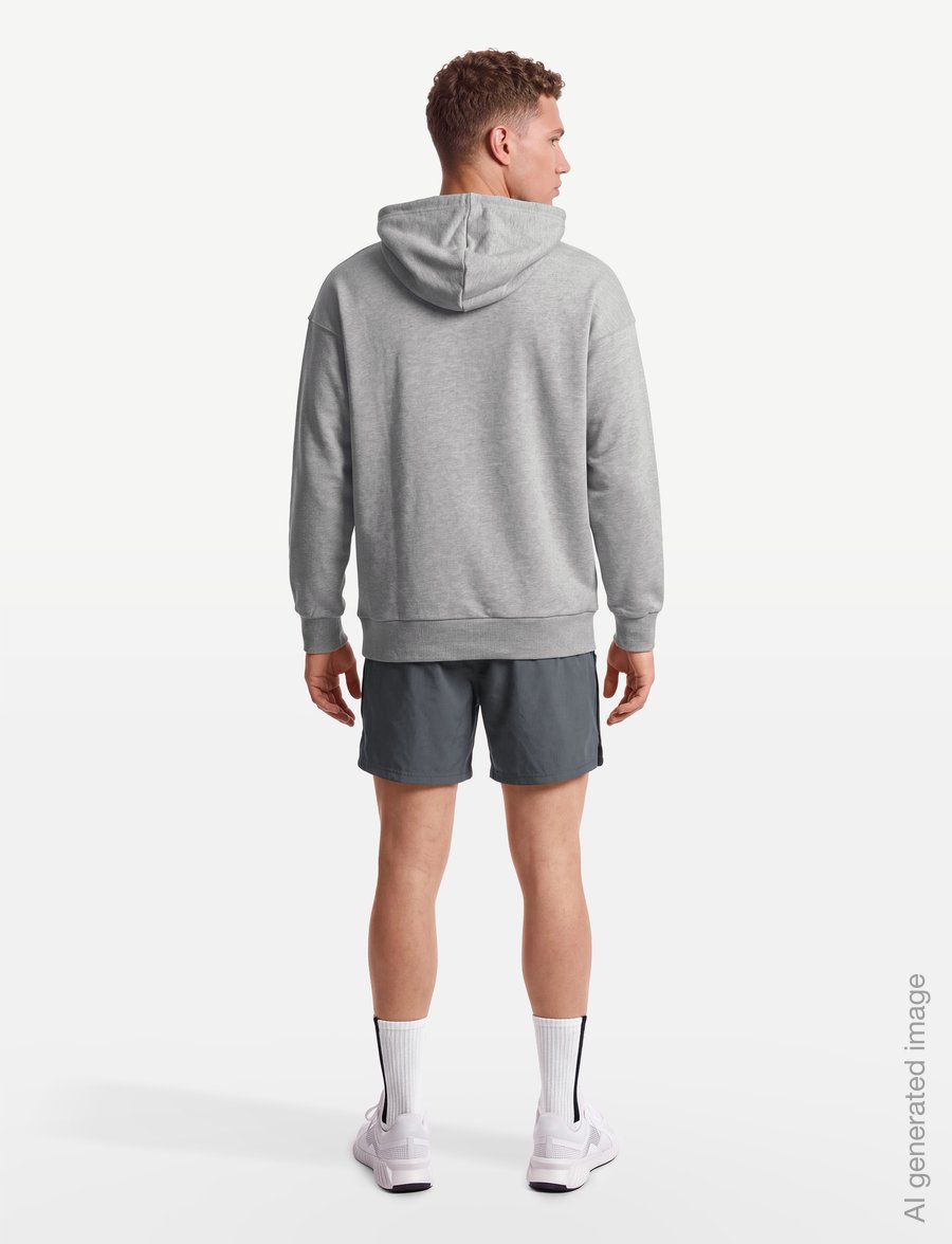 Asics - FRENCH TERRY RELAXED PULLOVER HOODIE - kapuzenpullover - grey heather - 4