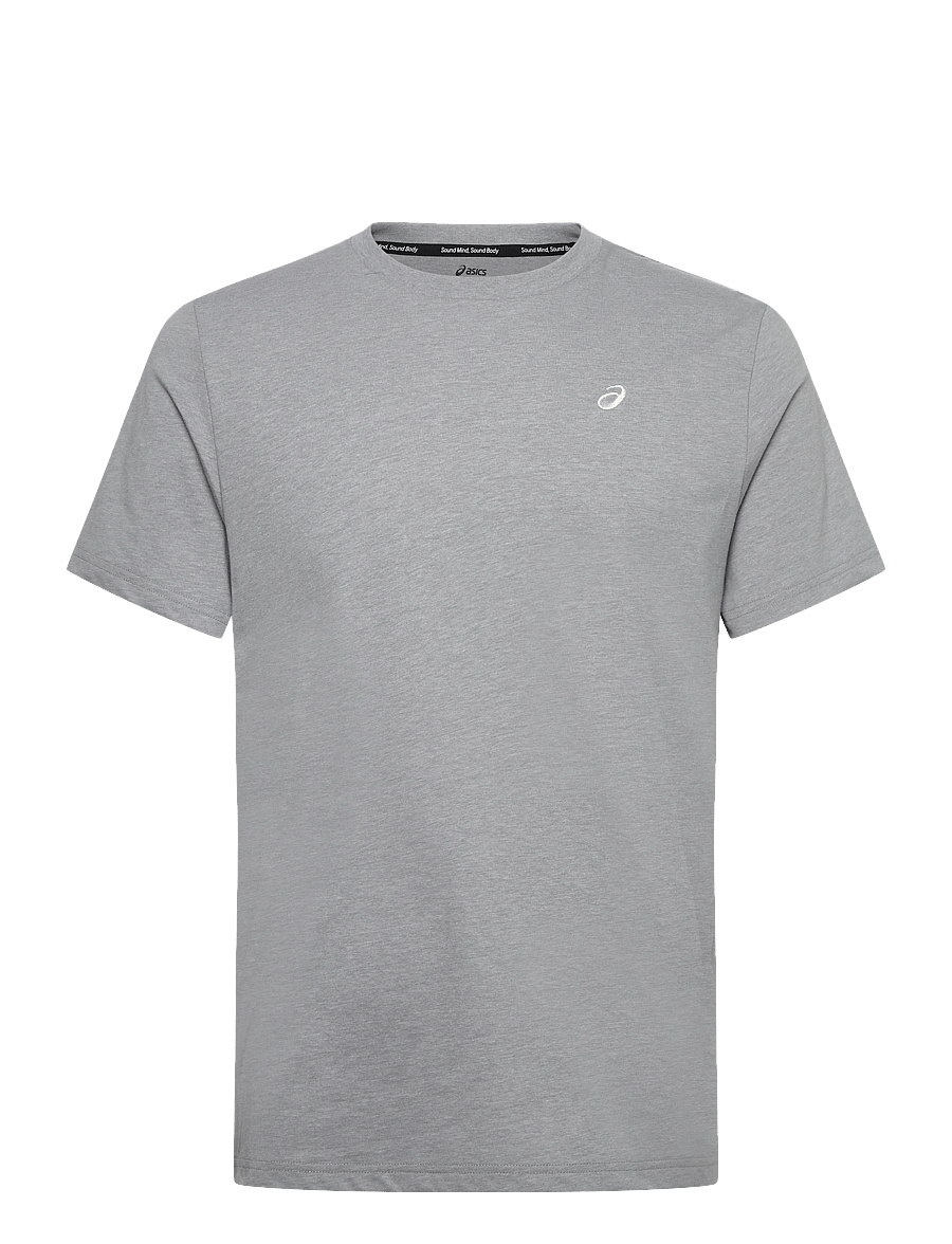 Asics - ASICS SPIRAL EMBROIDERY TEE - t-shirts - grey heather - 0
