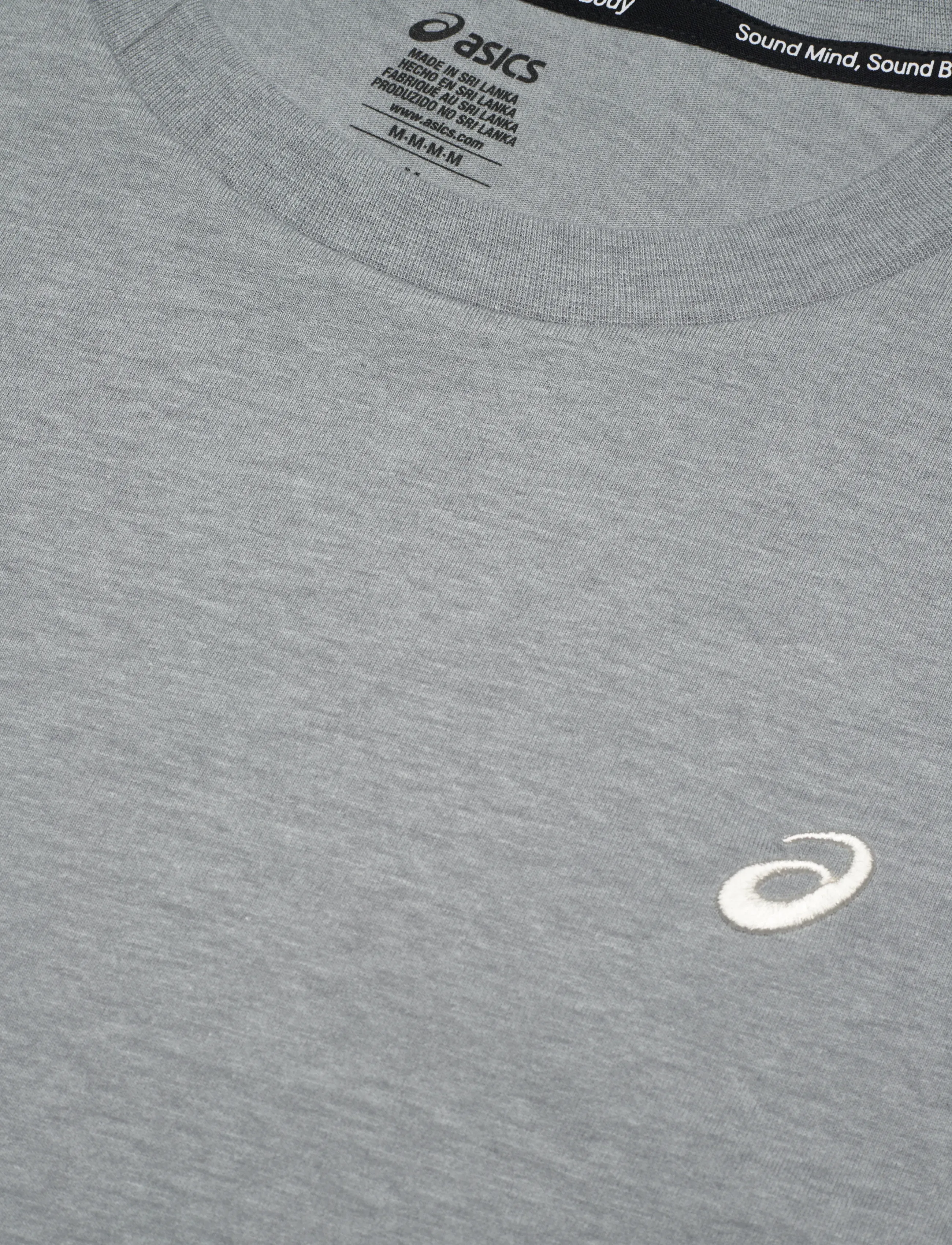 Asics - ASICS SPIRAL EMBROIDERY TEE - t-shirts - grey heather - 2