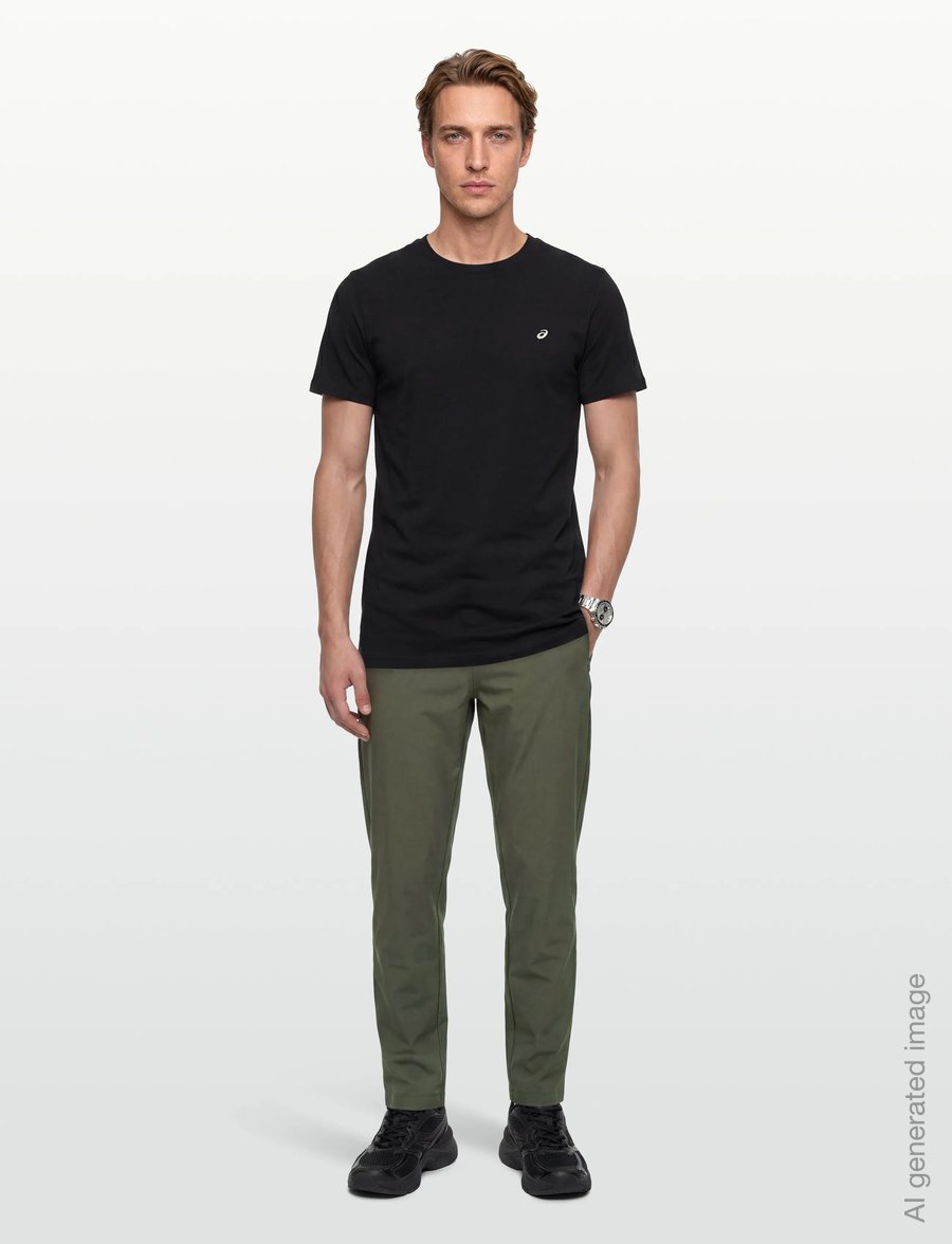 Asics - ASICS SPIRAL EMBROIDERY TEE - t-shirts - performance black - 0