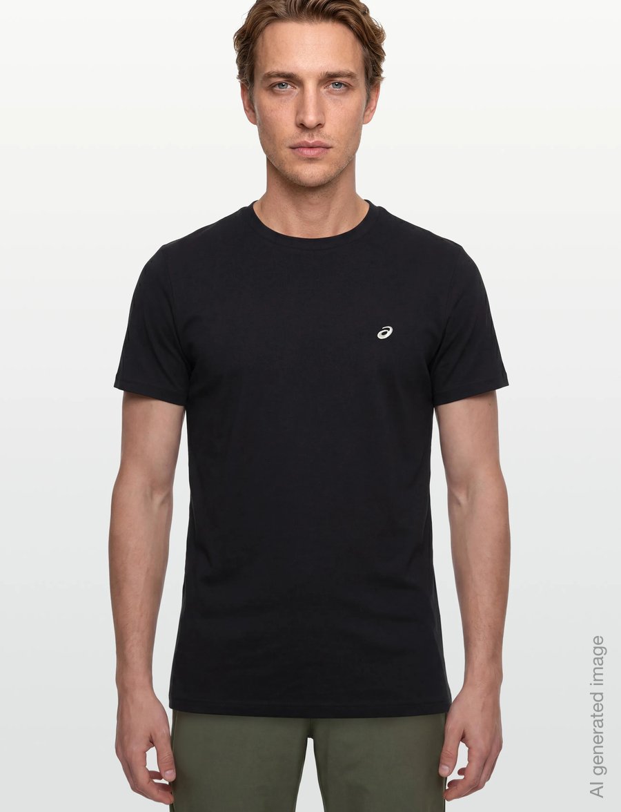 Asics - ASICS SPIRAL EMBROIDERY TEE - t-shirts - performance black - 3