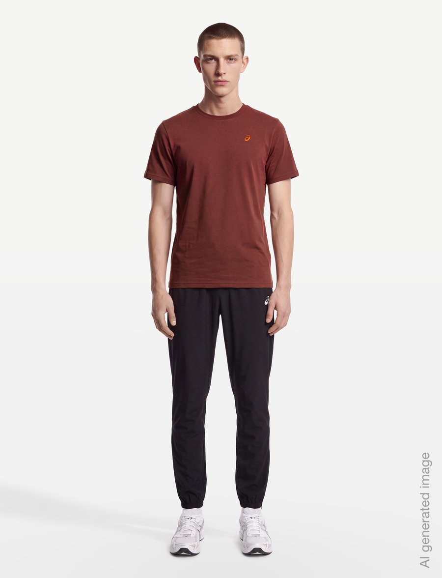Asics - ASICS SPIRAL EMBROIDERY TEE - t-shirts - rusted rock - 0
