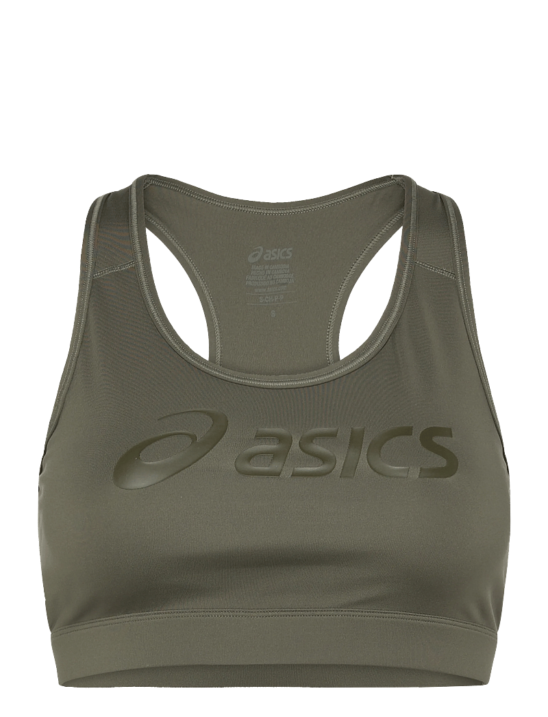 Asics - ESSENTIAL ASICS LOGO PADLESS BRA - clothes - dark olive - 0