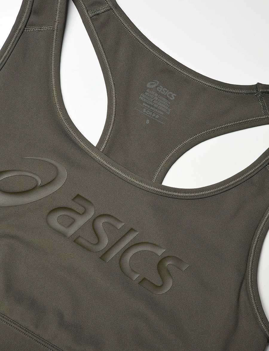 Asics - ESSENTIAL ASICS LOGO PADLESS BRA - sport bh:ar - dark olive - 2
