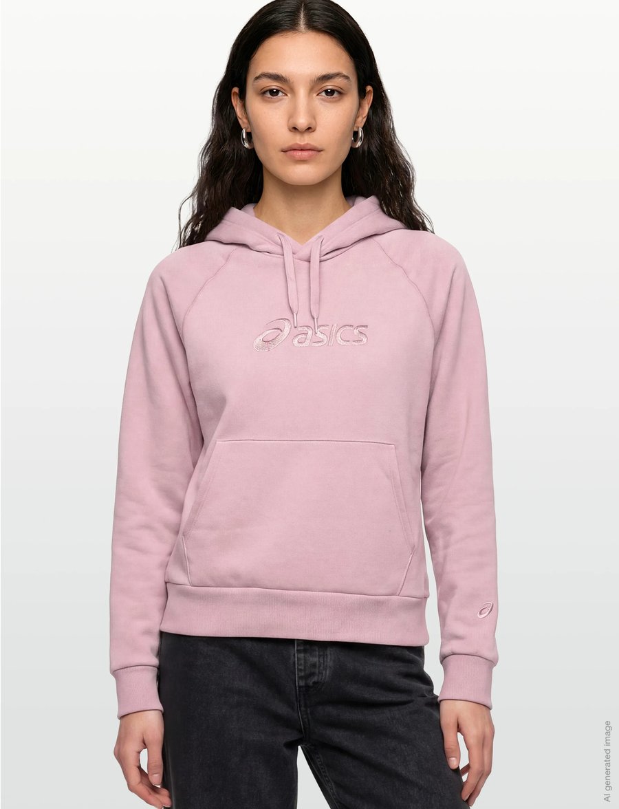 Asics - ASICS LOGO FLEECE PULLOVER HOODIE - kapuzenpullover - morganite - 3