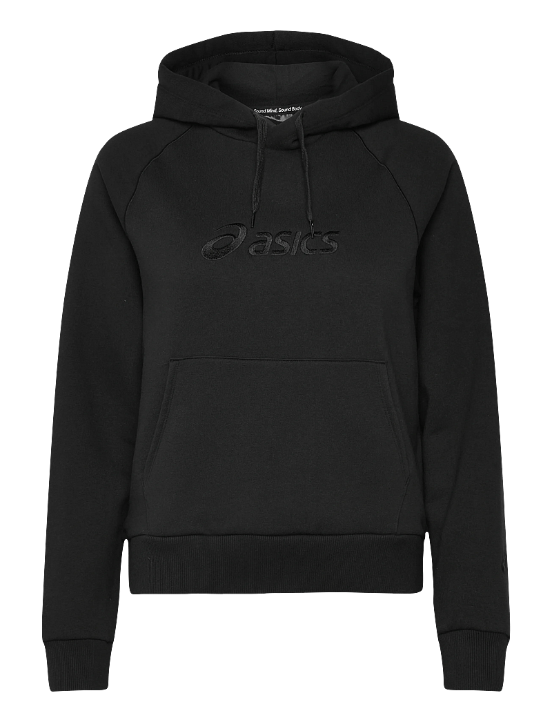 Asics - ASICS LOGO FLEECE PULLOVER HOODIE - kapuzenpullover - performance black - 0