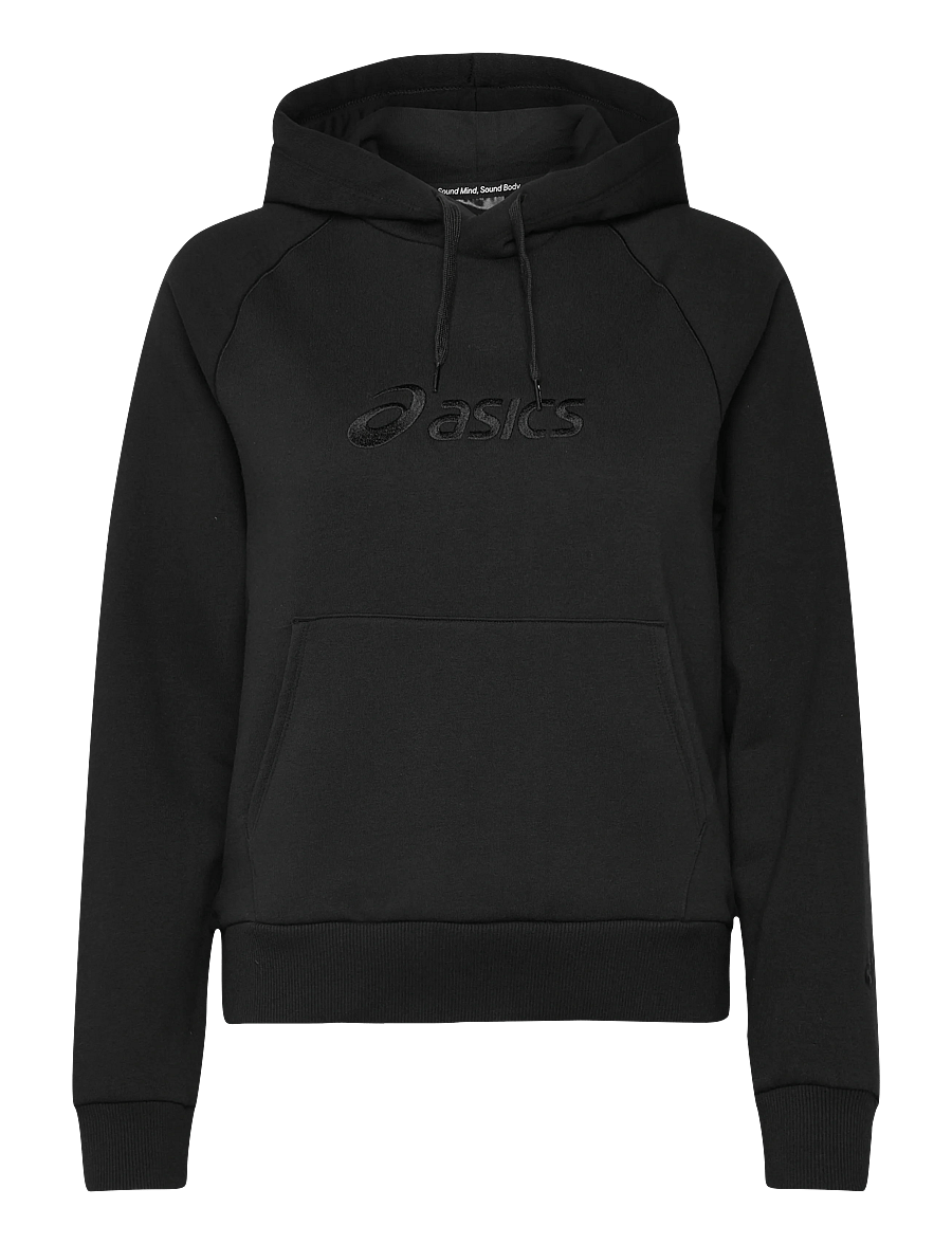 Asics - ASICS LOGO FLEECE PULLOVER HOODIE - kapuzenpullover - performance black - 0