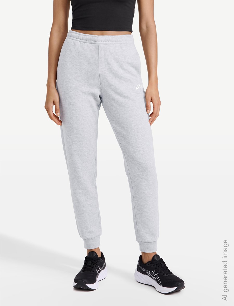 Asics - ASICS LOGO FLEECE PANT - joggingbukser - grey heather - 3