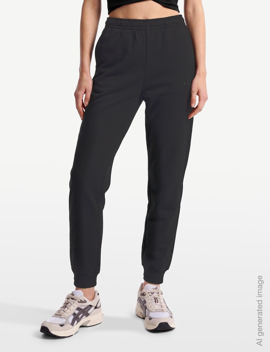 Asics - ASICS LOGO FLEECE PANT - trainingshosen - performance black - 3